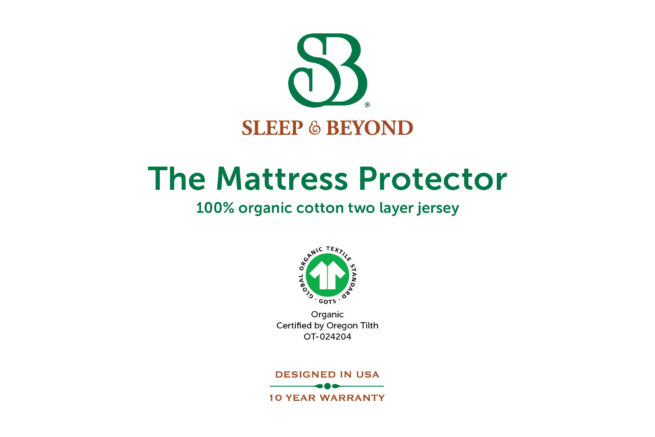 Sleep & Beyond 100% Organic Cotton Waterproof Mattress Protector - Image 2