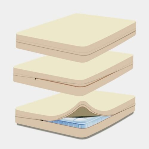 Sleep & Beyond Organic Cotton Waterproof Pillow Case Encasement Pair