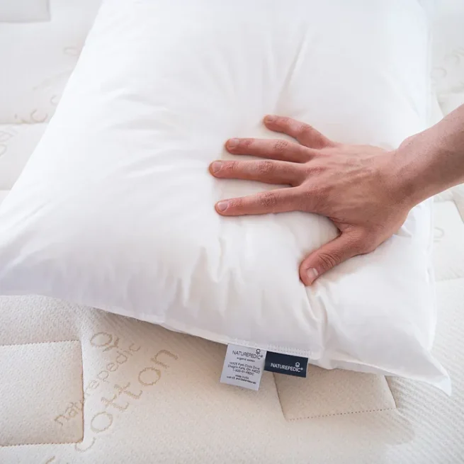 Naturepedic Down Pillow with Organic Cotton Fabric - Image 3