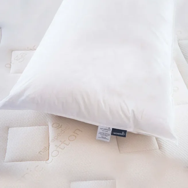 Naturepedic Down Pillow with Organic Cotton Fabric - Image 2