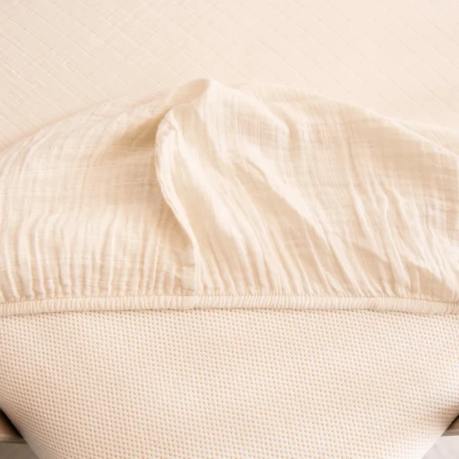 Naturepedic Crib Sheet 2-Layer Breathable Muslin - Image 7