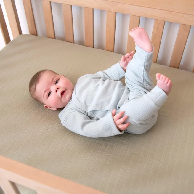 Naturepedic Crib Sheet 2-Layer Breathable Muslin - Image 5