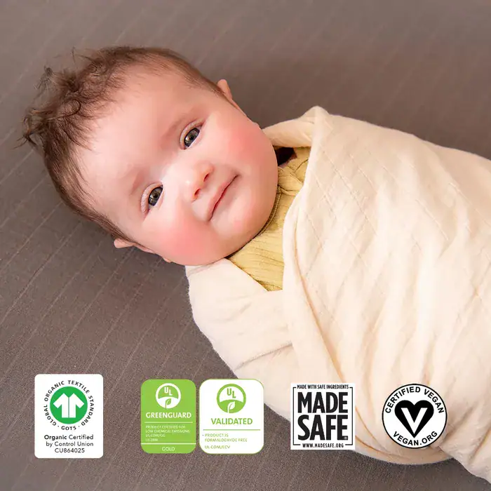 Naturepedic Breathable Swaddle Blankets 2-Layer Muslin