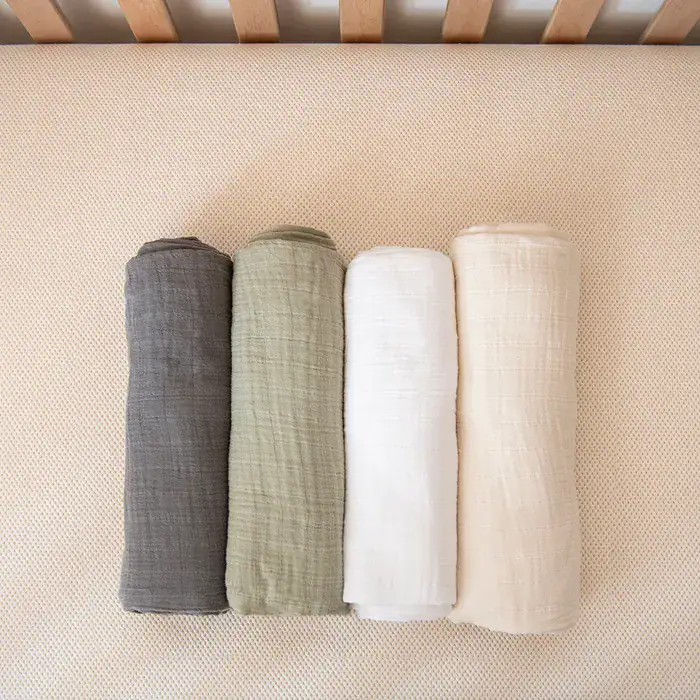 Naturepedic Breathable Swaddle Blankets 2-Layer Muslin - Image 3