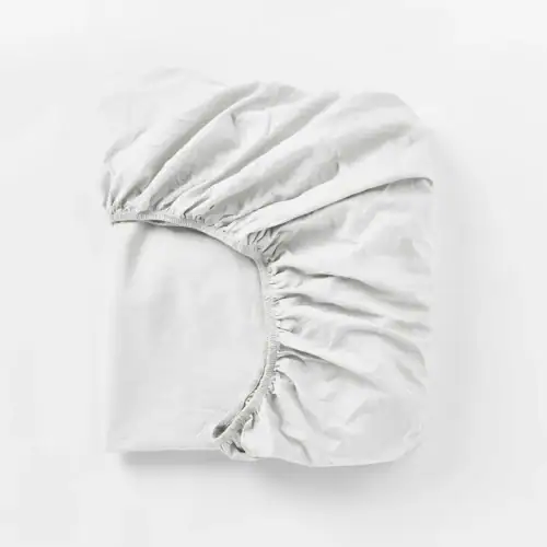 Coyuchi Organic Crinkled Percale Fitted Sheet