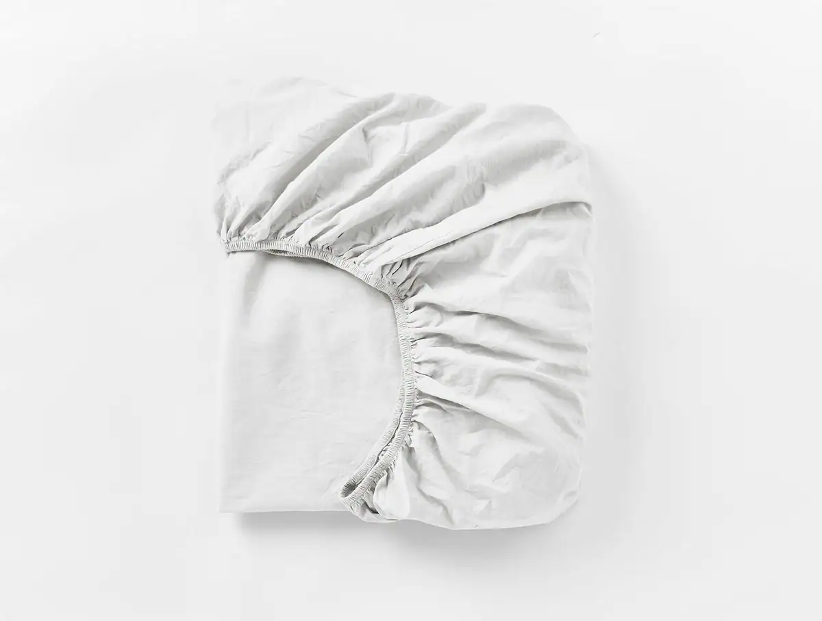 Coyuchi Organic Crinkled Percale Fitted Sheet