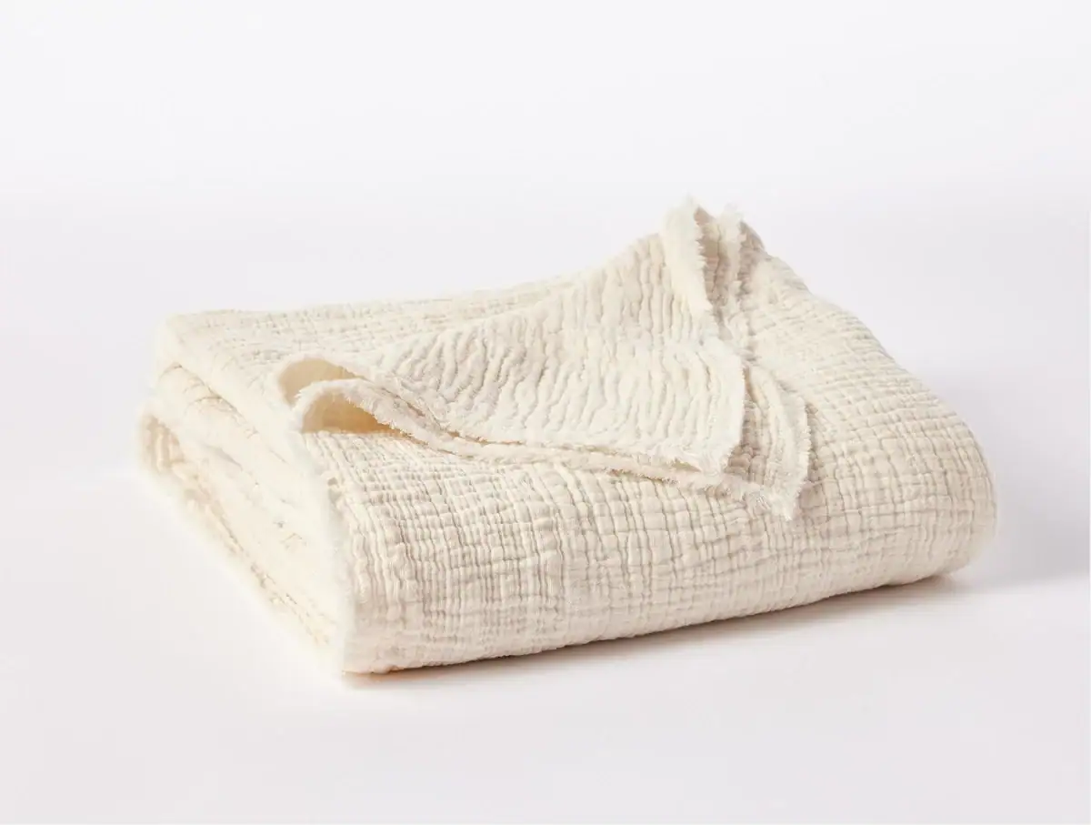 Coyuchi Topanga Organic Matelasse Throw - Image 4