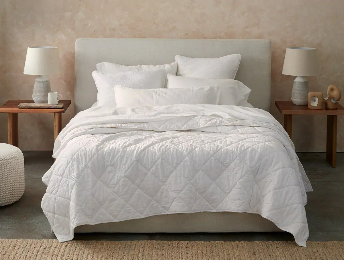 Coyuchi Diamond-Stitched Organic Cotton Comforter - Image 2